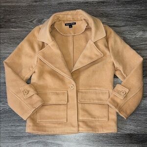 NWOT Boston Proper Camel Pea Coat